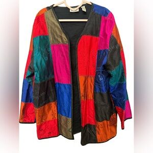CHICO’S MULTI PATCHWORK JACKET